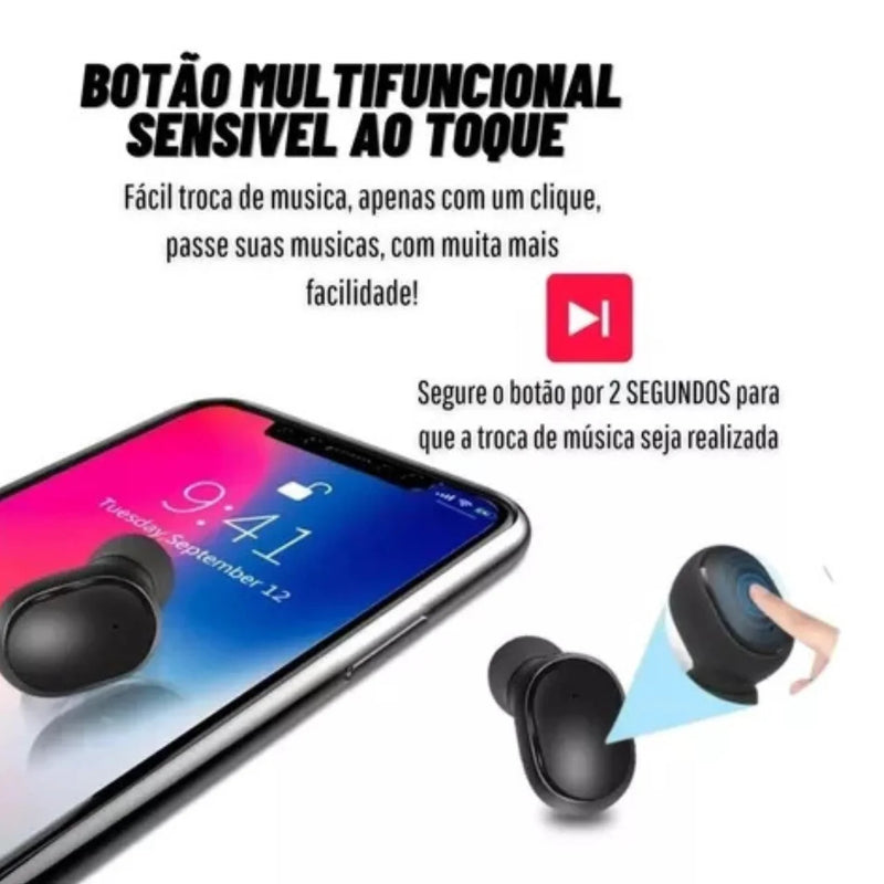 Fone de ouvido Bluethooth