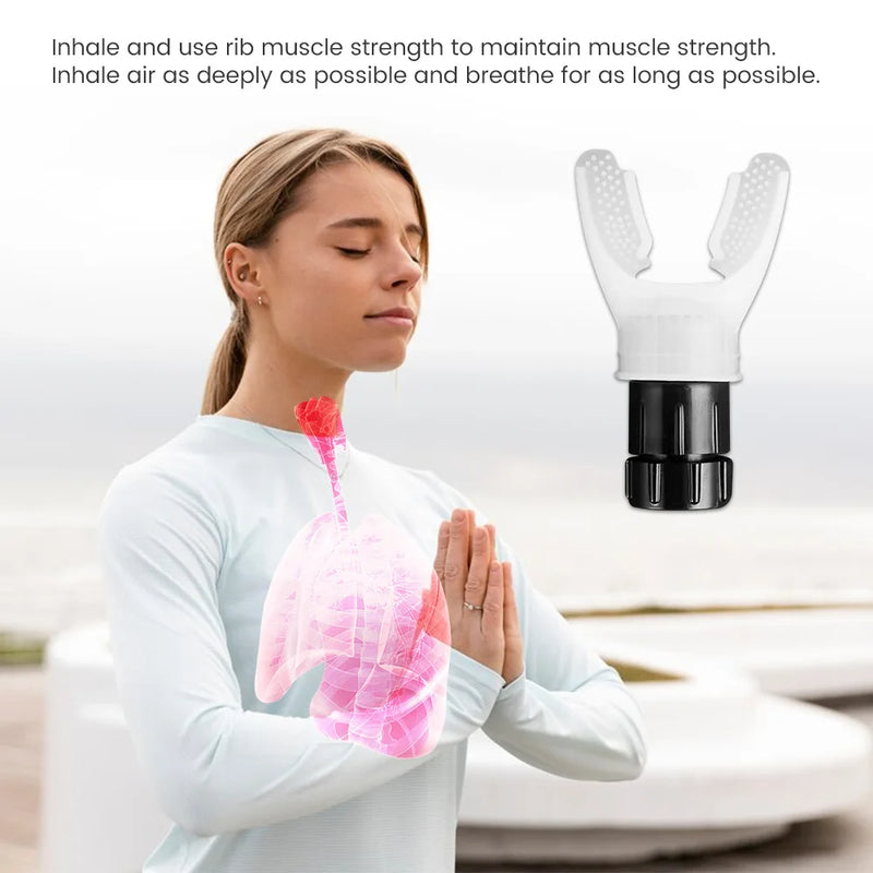 Portable Breathing Trainer Exercise Lung Face Mouthpiece Respirator Fitness Equipment for Household Healthy Care Accessories